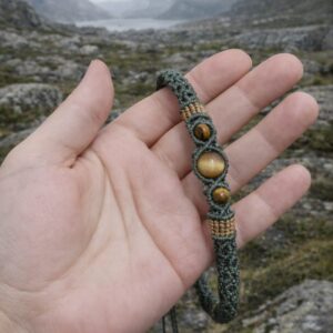 Gargantilla Tribal Vikinga Ojo de Tigre