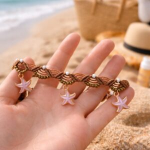 Tobillera Charms Marinos Estrellas