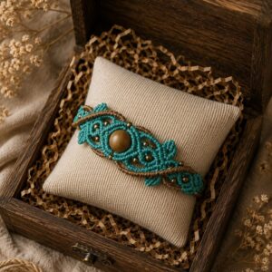 Pulsera Macramé Élfica Jaspe Paisaje